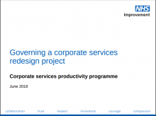 Governing a corporate services redesign project: (Corporate services productivity toolkit)